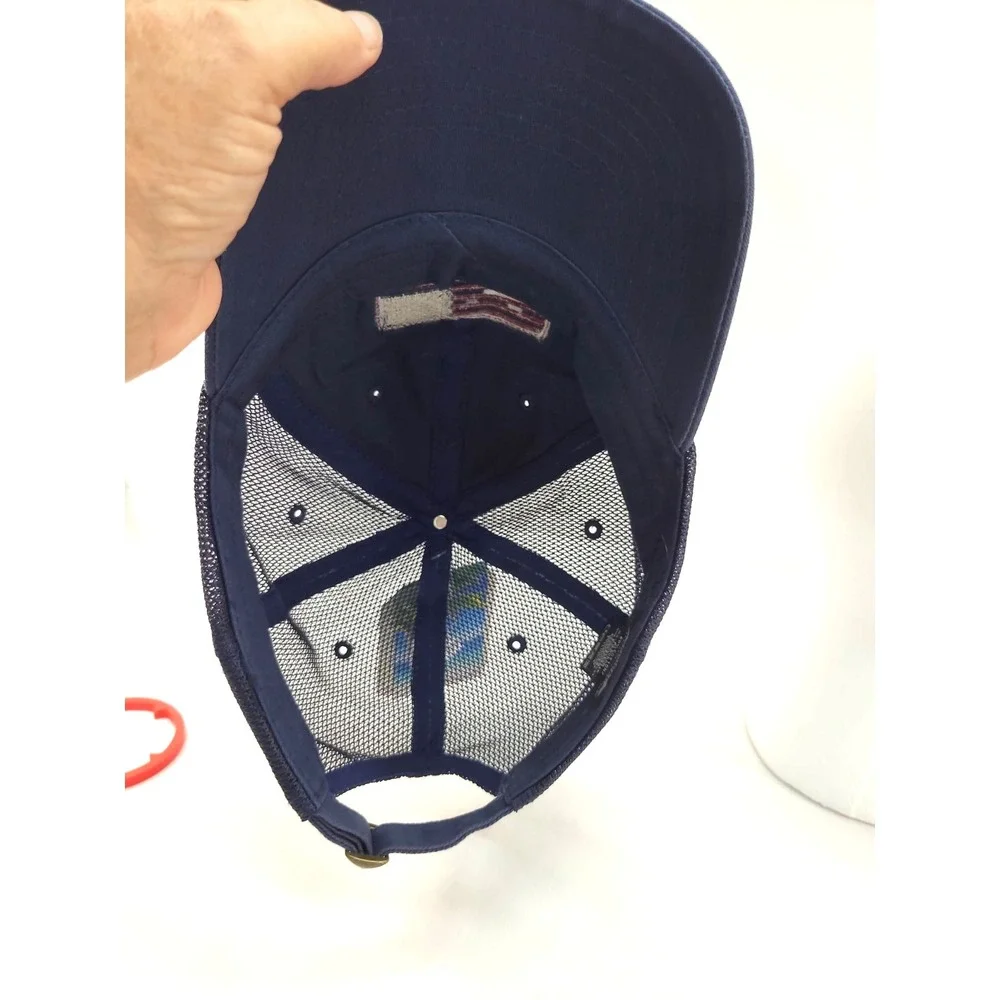 Panama Jack Slideback Baseball Cap U.S. Flag Blue One Size Embroidered